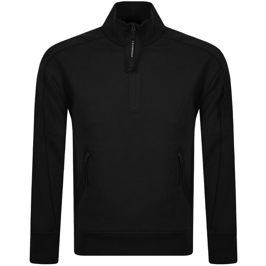 Alternative Image for ProductCP Company Half Zip Sweatshirt Black1
